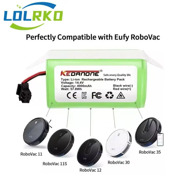 

Литий-ионный аккумулятор 14,4 В, 950 Ач для Cecotec Conga Excellence 990 1090 601/605 Ecovacs Deebot DN621 Eufy RoboVac 35C Panda i7 V710