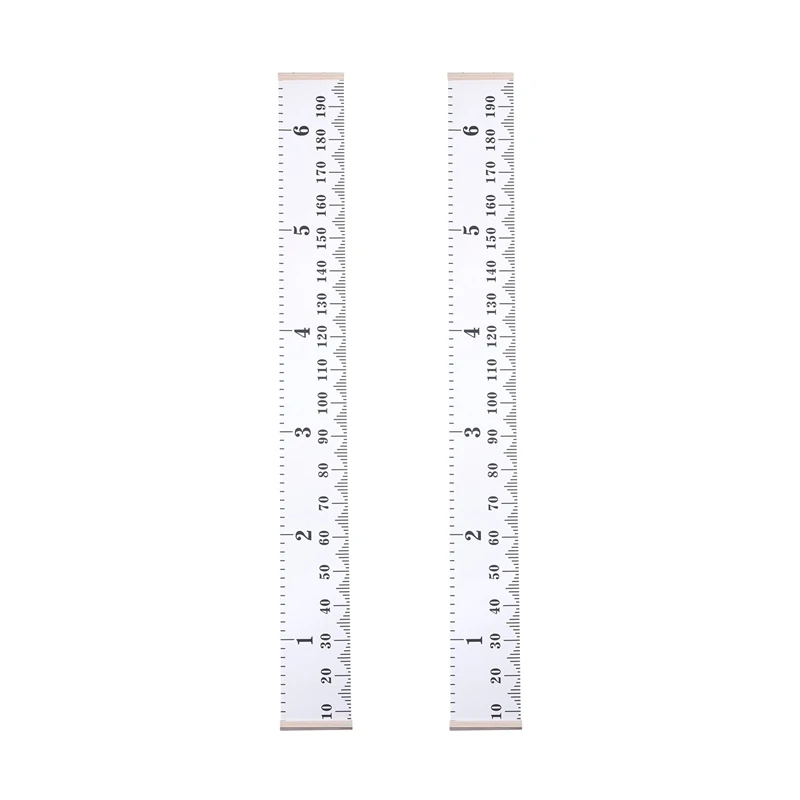 

2X Baby Growth Chart Handing Ruler Wall Decor For Kids, Canvas Removable Height Growth Chart 79Inchx 7.9Inch