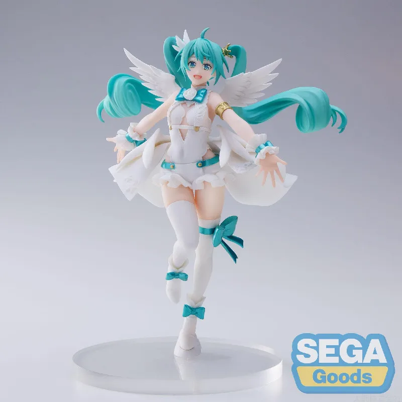 

Оригинальные фигурки SEGA VOCALOLD Hatsune Miku, аниме фигурки, ПВХ игрушки, фигурки героев, 21 см, милая девушка, модели, игрушки, подарок, коллекционер