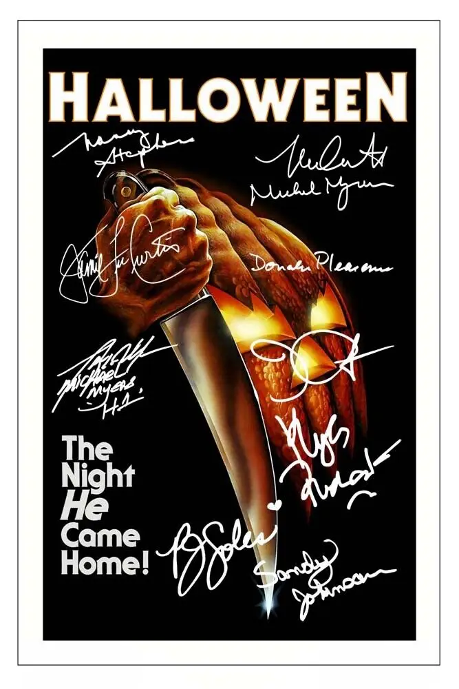 

HALLOWEEN Cast Multi Signed Art Film Print Silk Poster Home Wall Decor