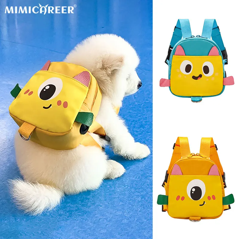 

Puppy Backpack Adjustable Suitable For Small And Medium Dogs Outdoor Walking Travel Portable Backpacks Cute Dog Self Backpack