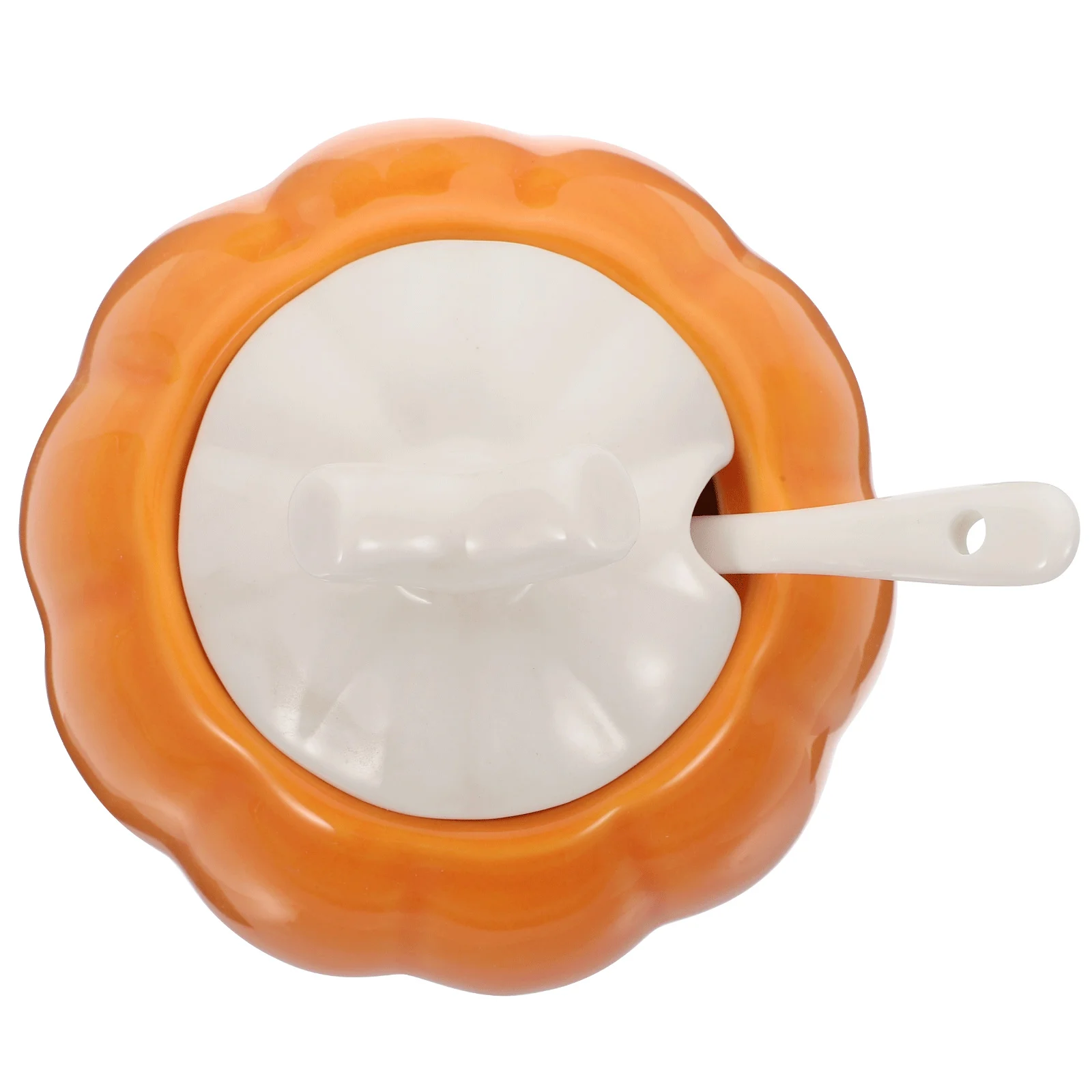 

Ceramic Jar Condiment Soup Pot Seasoning Container Cruet Vegetable Bowl Storage Bottle Pumpkin Shape Sealed Bowls Tea Sugar