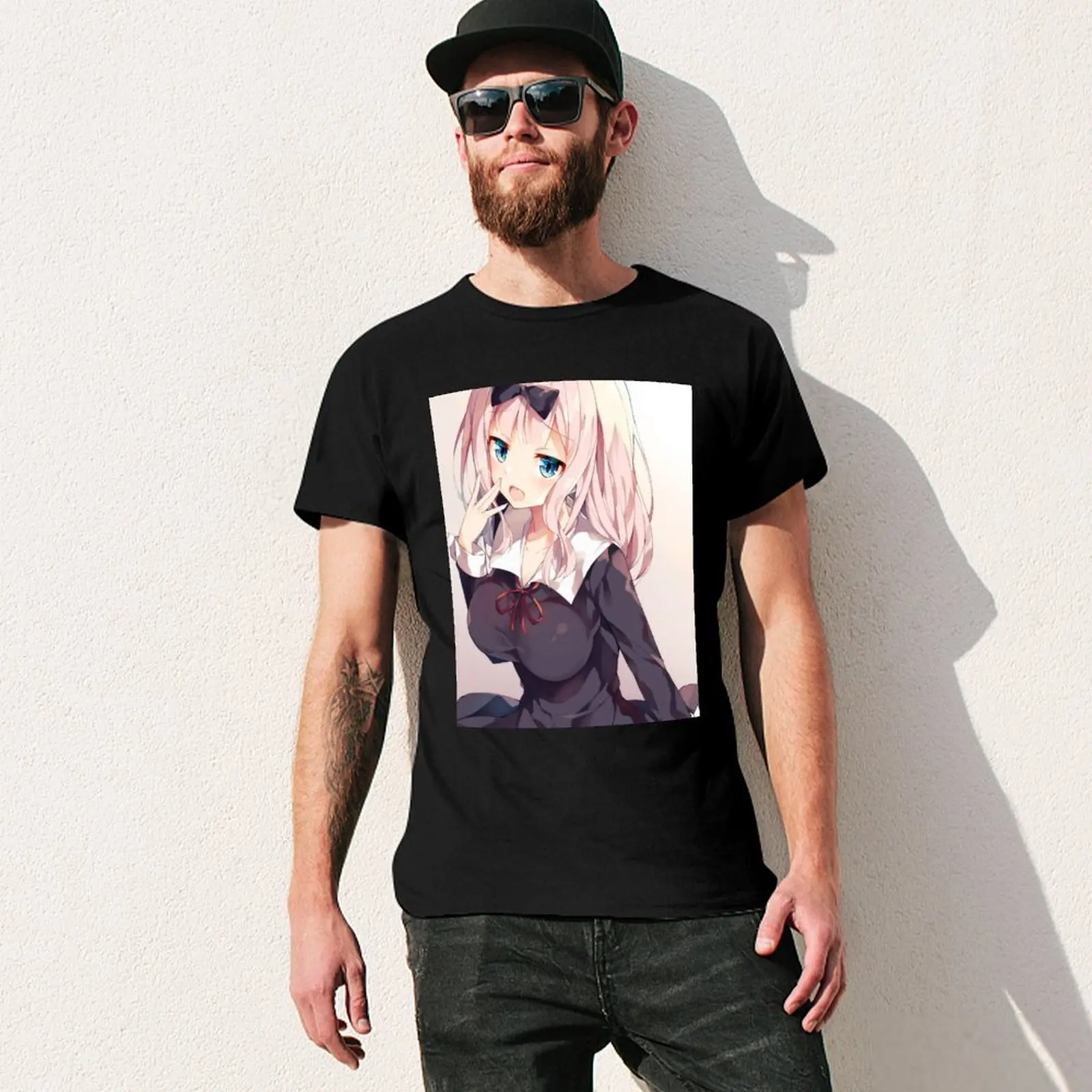 Милая аниме футболка Fujiwara для девушек футболки новое издание графика простая