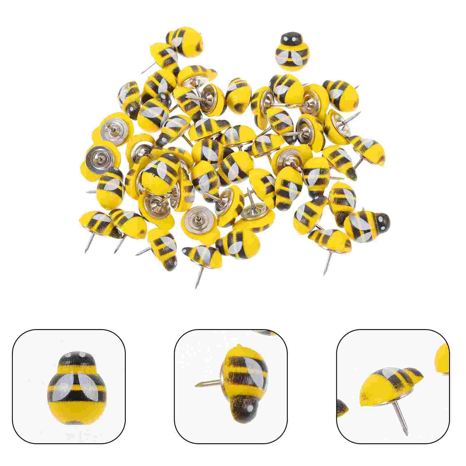 

50Pcs Replaceable Push Pin Multi-function Thumbtacks Delicate Thumb Tacks Map Supply