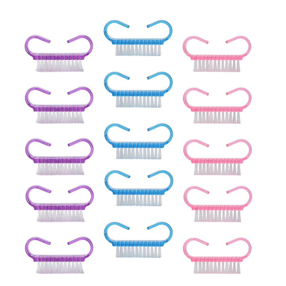 

21Pcs Handle Grip Nail Brush Fingernail Scrubbing Cleaning Brushes Pedicure Brushes for Toes and Nails Cleaner Purple Blue