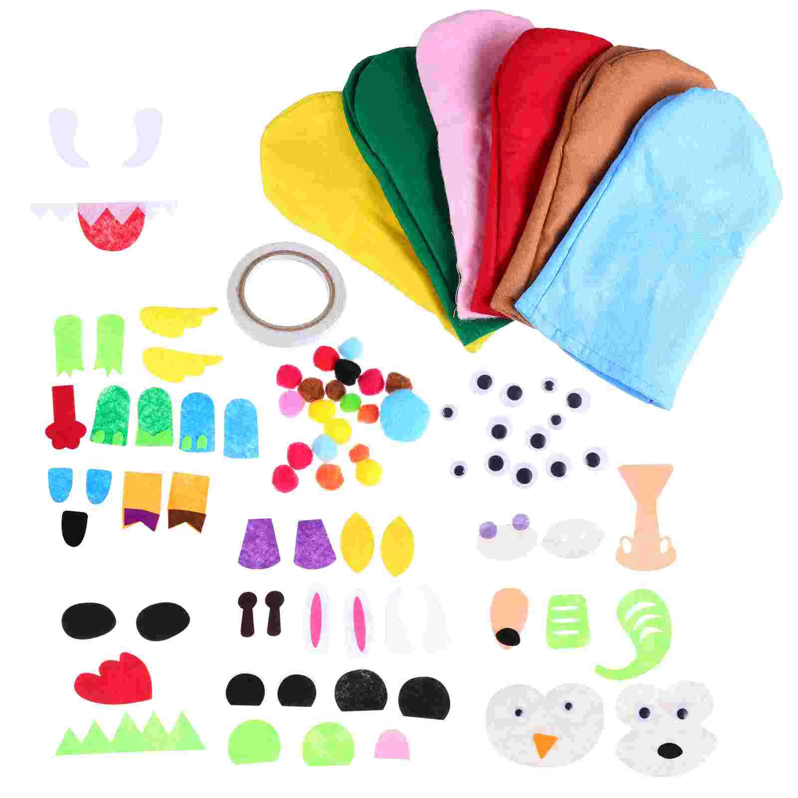 

1 Set DIY Felt Craft Hand-made Materials Hand Puppets Making Craft Supplies