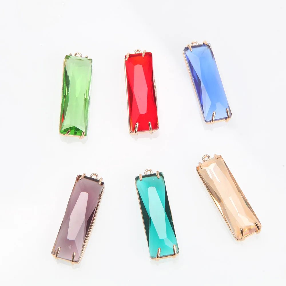 4 шт. ограненные прямоугольные Кубические Подвески для изготовления украшений