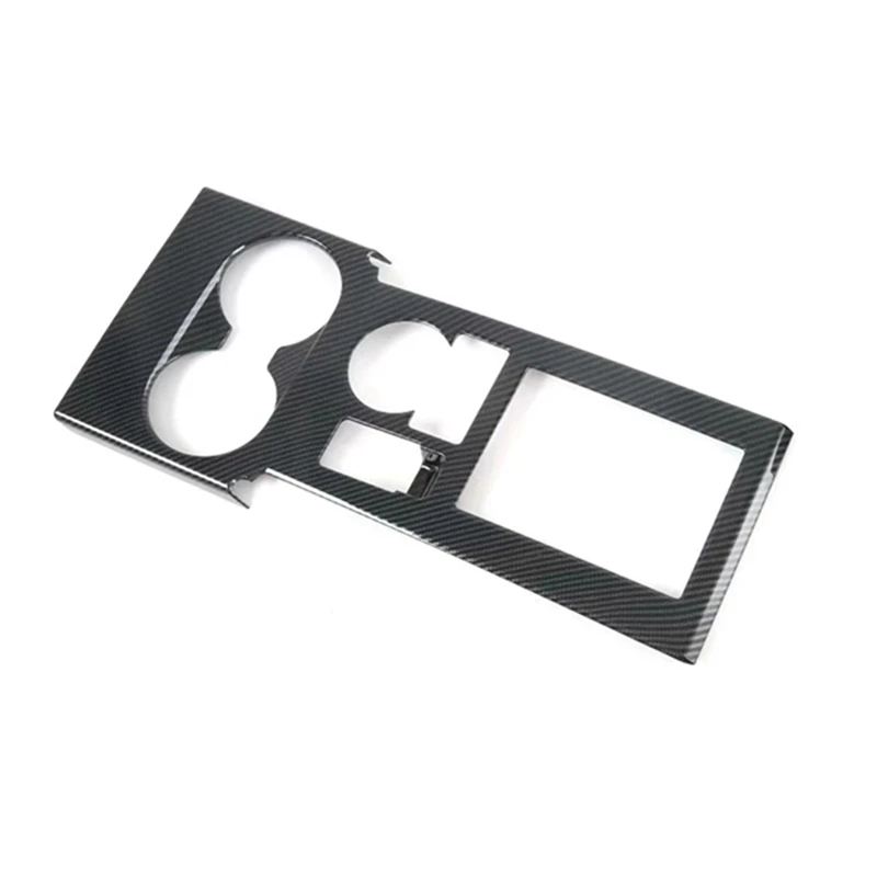 

Carbon Fiber Car Gear Shift Panel Cover Trim Water Cup Holder Frame for Mitsubishi Pajero Sport 2020