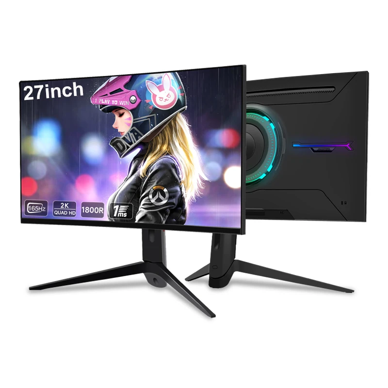 Фото Изогнутые мониторы 24, 32, 34 дюйма, IPS LCD, 144 Гц, 165 Гц, 4K, 1080P, 3440*1440P, ультраширокий игровой монитор для рабочего стола №5