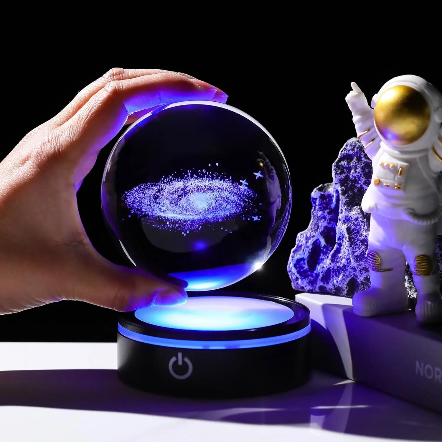 3D хрустальный шар Galaxy со светодиодной подсветкой, стеклянная планета, сфера, модель галактики, фигурка, ночник, украшение, подарки (art.: 3920d11d8a8d3) - 3920d11d8a8d3