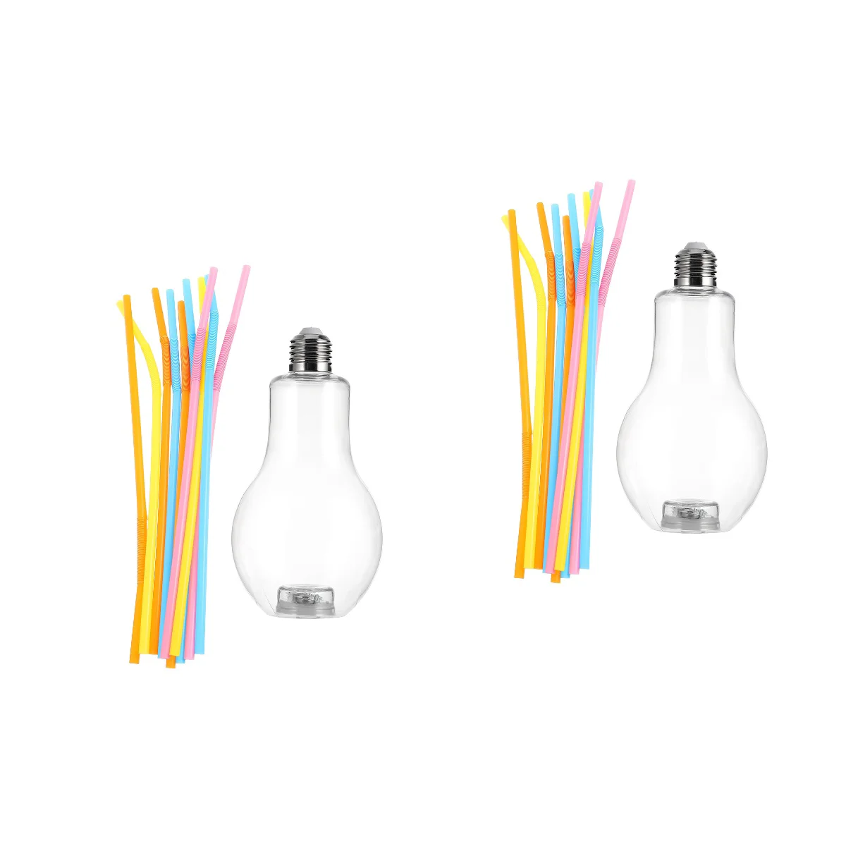

2 Sets 10 Pcs 500ML Plastic Light Bulb Bottle Beverage Bottle Tea Bottle