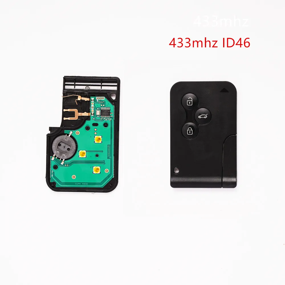 Смарт-ключ ITSkey для Renault Megane II Scenic Grand 2003-2008 с чипом 433 МГц PCF7947 ID46 3-кнопочный пульт