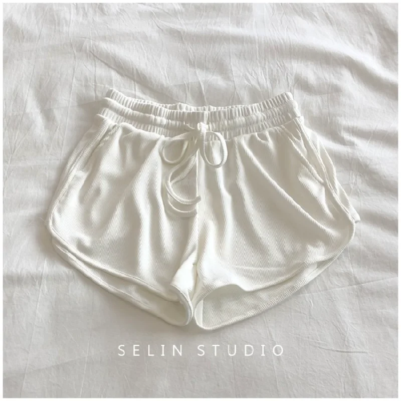 Women's Shorts Loose Wide Leg Shorts Pants Elastic Waist Sports Pants Summer Korean Version Slimming Hot Pants Women Clothing