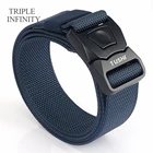 Ремень мужской Тактический с тройной бесконечностью, жесткий нейлоновый ремень с защитой от ржавчины, из цинкового сплава, с подсоединяемой пряжкой, в стиле милитари, для джинсов, спортивные аксессуары