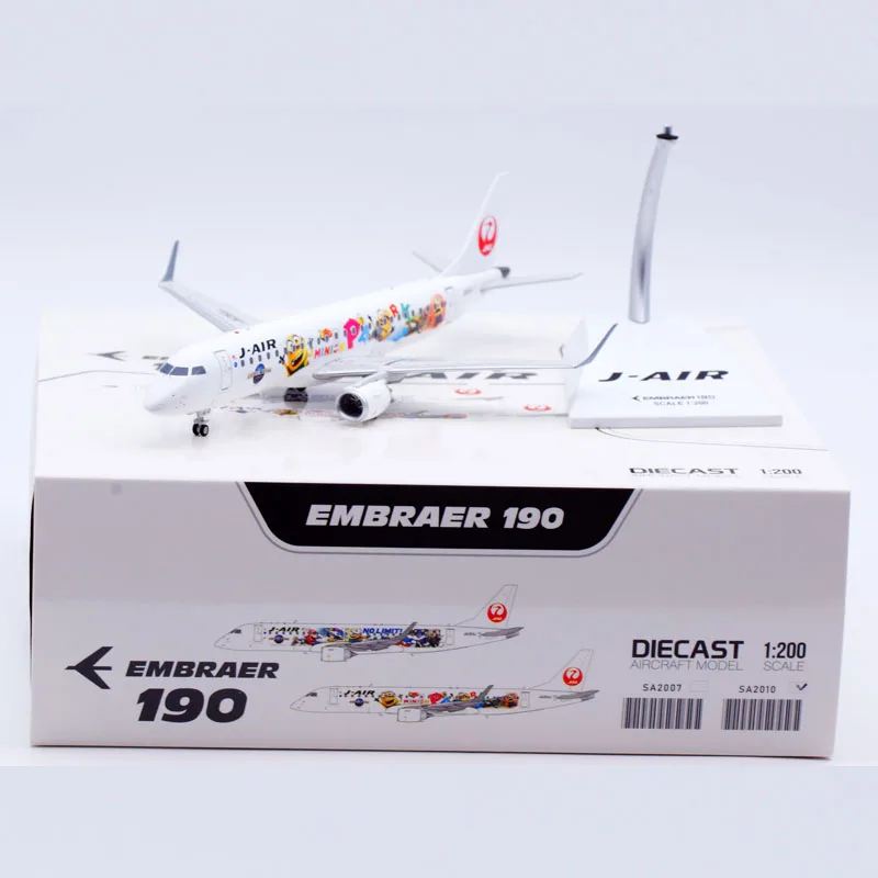 Коллекционный самолет из сплава SA2010 в подарок JC Wings 1:200 J-Air Embraer 190-100STD литой под
