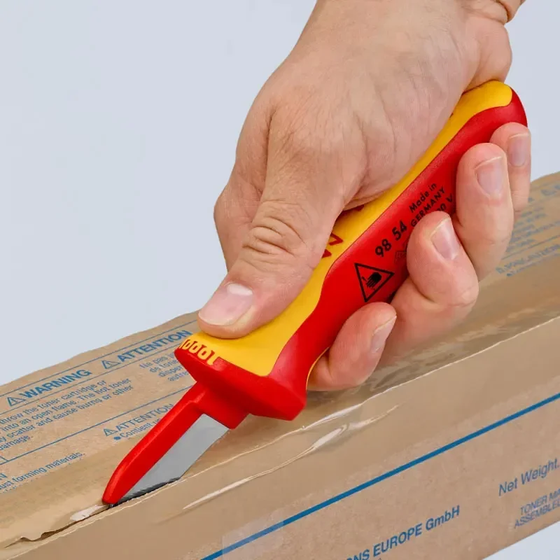 Кабельный нож KNIPEX протестированный VDE изолированная эргономичная ручка с