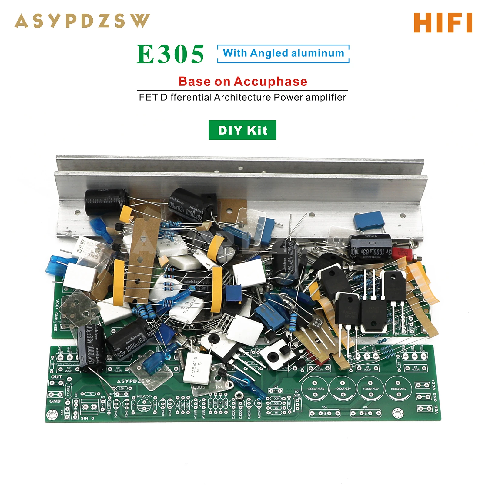 HIFI Stereo E305 FET Дифференциальный архитектурный усилитель мощности DIY Kit/Готовая