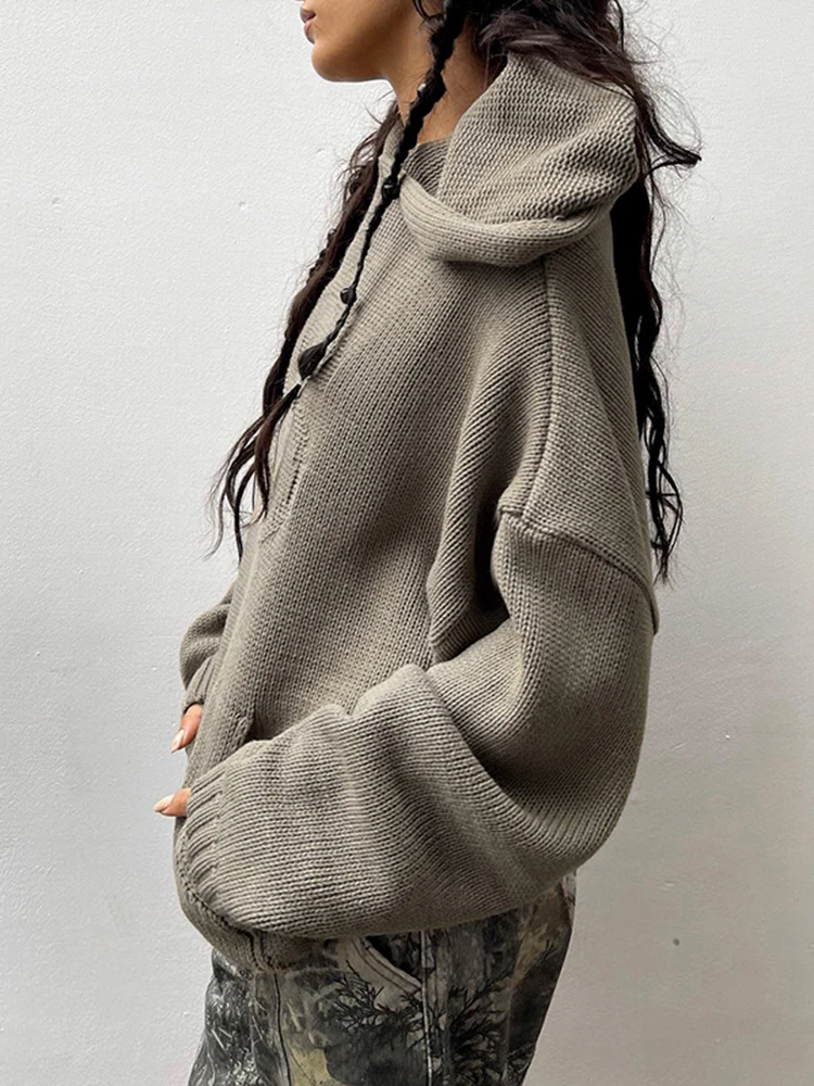 IAMSURE Женская толстовка с капюшоном длинными рукавами и буквенным узором