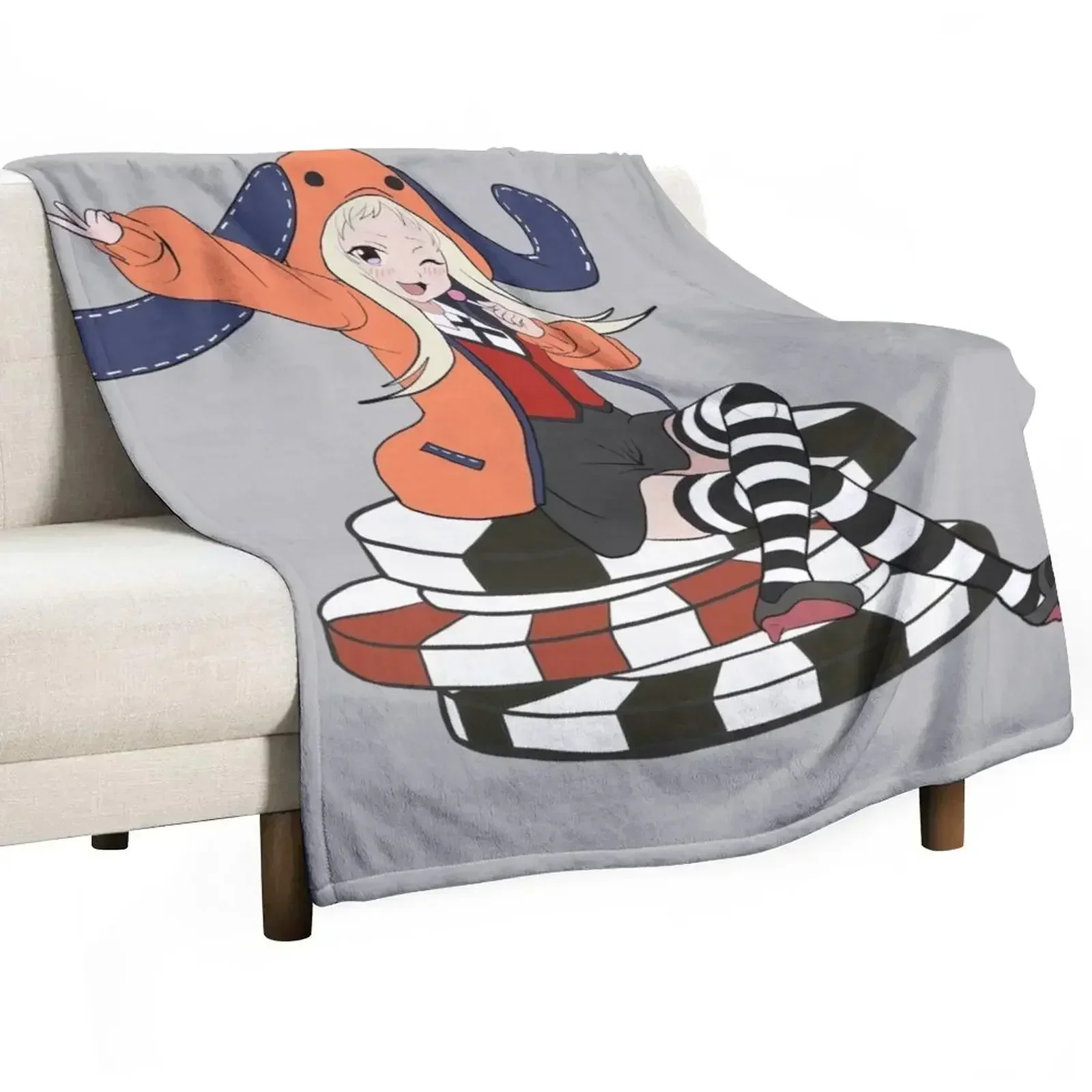 Kakegurui-Runa Yomozuki пледы для декоративного дивана манга одеяла