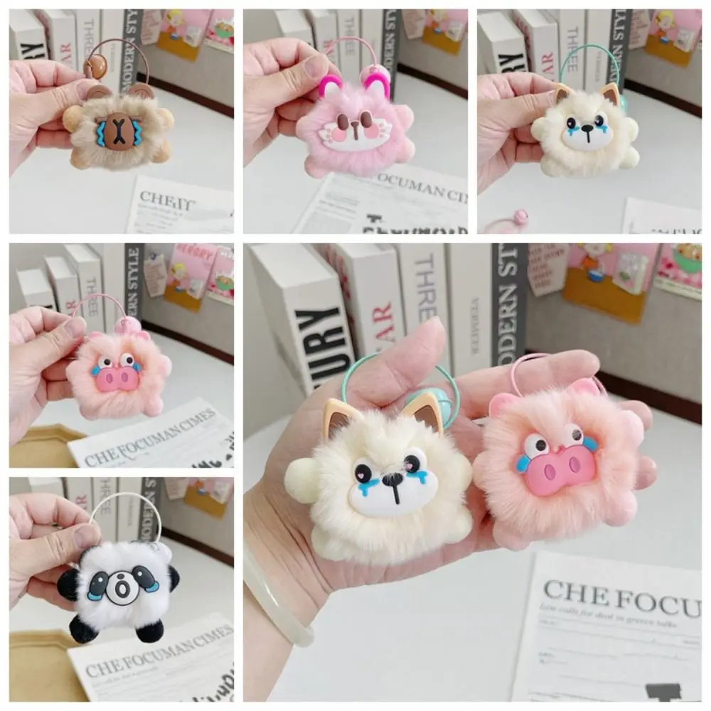 Ювелирные аксессуары мех кролика капибары брелок для ключей с собакой волосатый