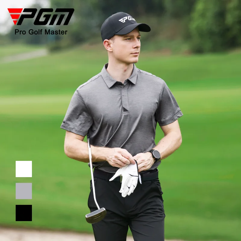 

Новая одежда для гольфа, Мужская футболка с коротким рукавом, летняя одежда, спортивный топ, быстросохнущая дышащая рубашка поло для отдыха, PGM 2023
