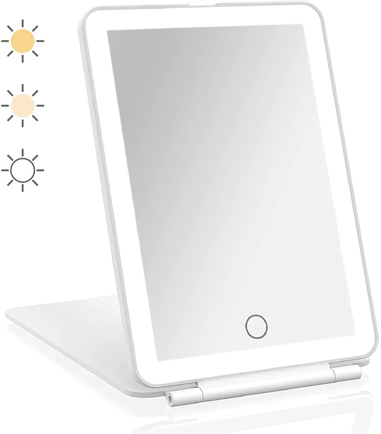 

Vanity Mirror with Lights, Portable Travel Makeup Mirror with Lights, 3 Colors Lighted Makeup Mirror, Mini LED Mirror Makeup - S