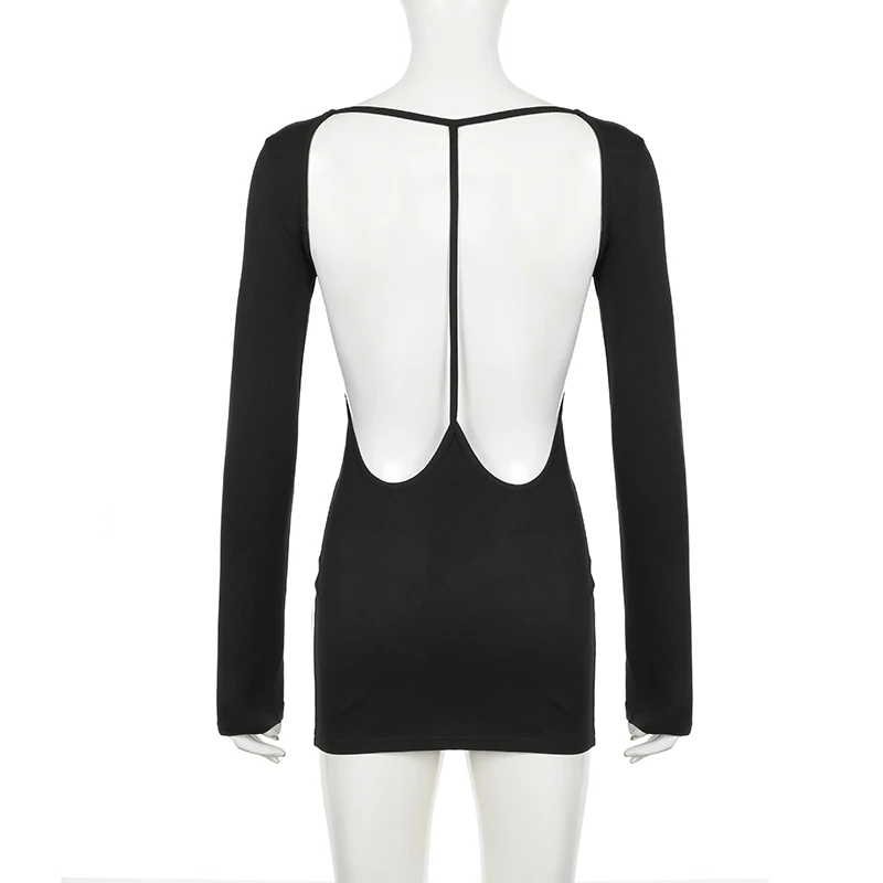 Сексуальное вечернее платье с открытой спиной BIIKPIIK Клубная одежда Дизайнерское