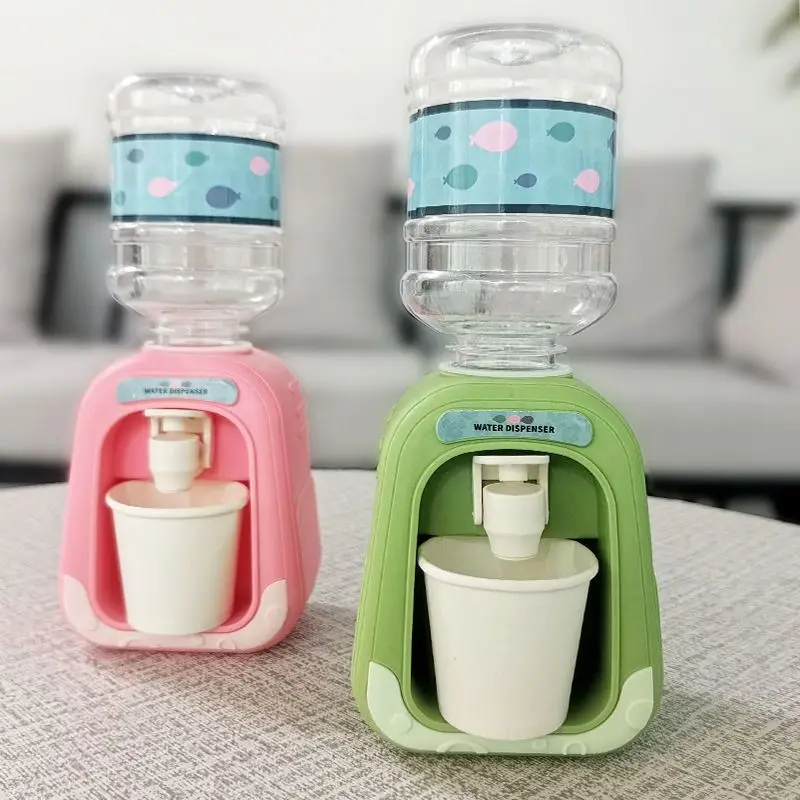 

Press Type Water Dispenser Toys Mini Children Kids Creative Cute Simulated Kitchen Playing House Gifts Models 2022 Hot Sale New