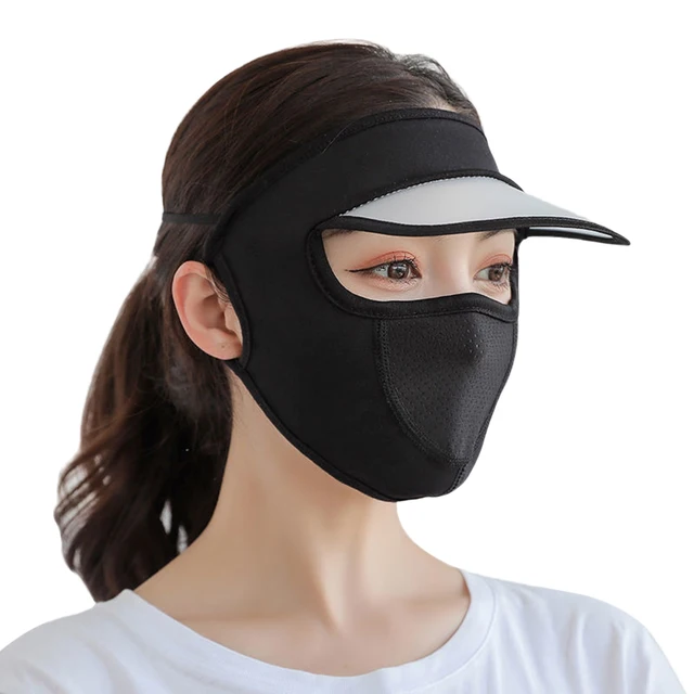 UV Protection Ice Silk Face Mask Cycling Mask Sports Sun Hat Cap Full Face Coverage 4