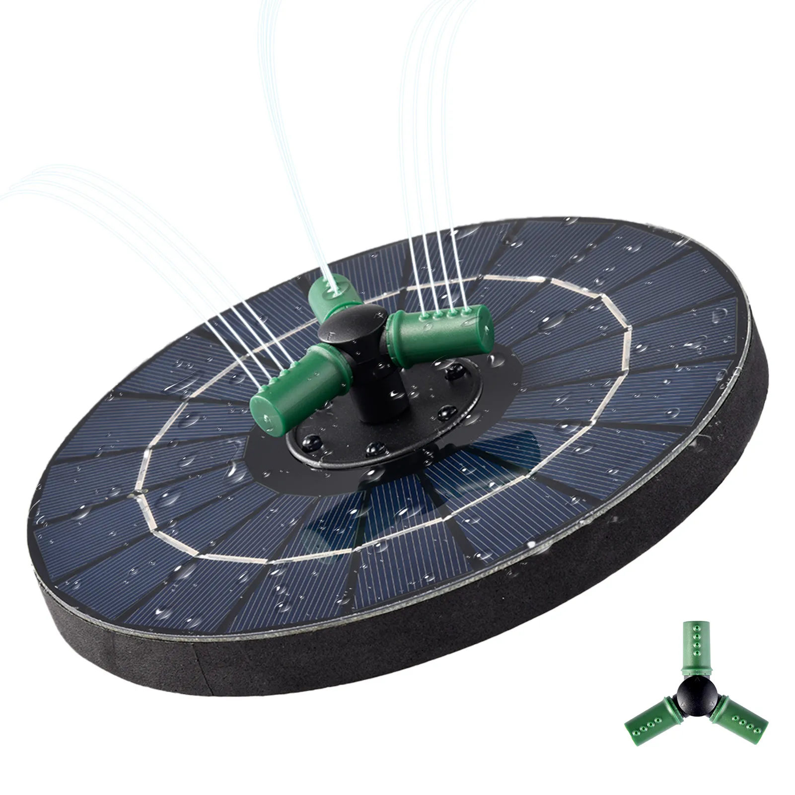 

3.5W Outdoor Bird Bath Fountain Solar Powered Water Fountain Pump For Garden Ponds Pool Aquarium Built-in Accumulator Battery