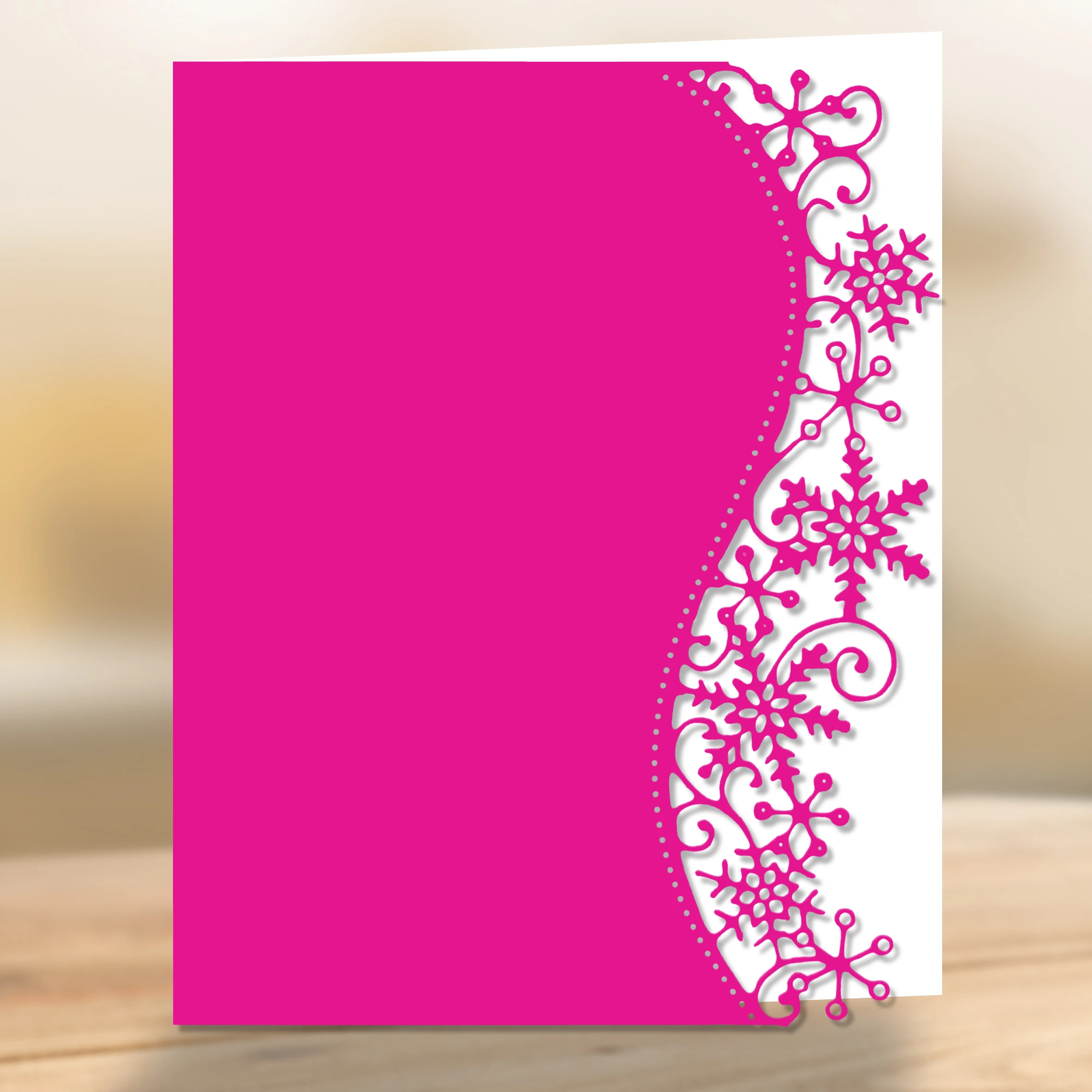 Чехол-конверт с изображением снежинки Рождественская поздравительная открытка