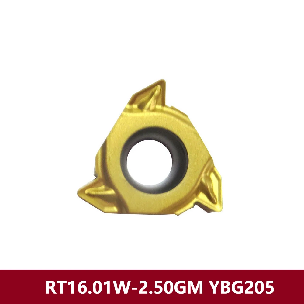 Оригинальные фрезерные Вставки RT16.01W-2.50GM YBG205 RT16.01W 2.50GM карбидные лезвия токарные