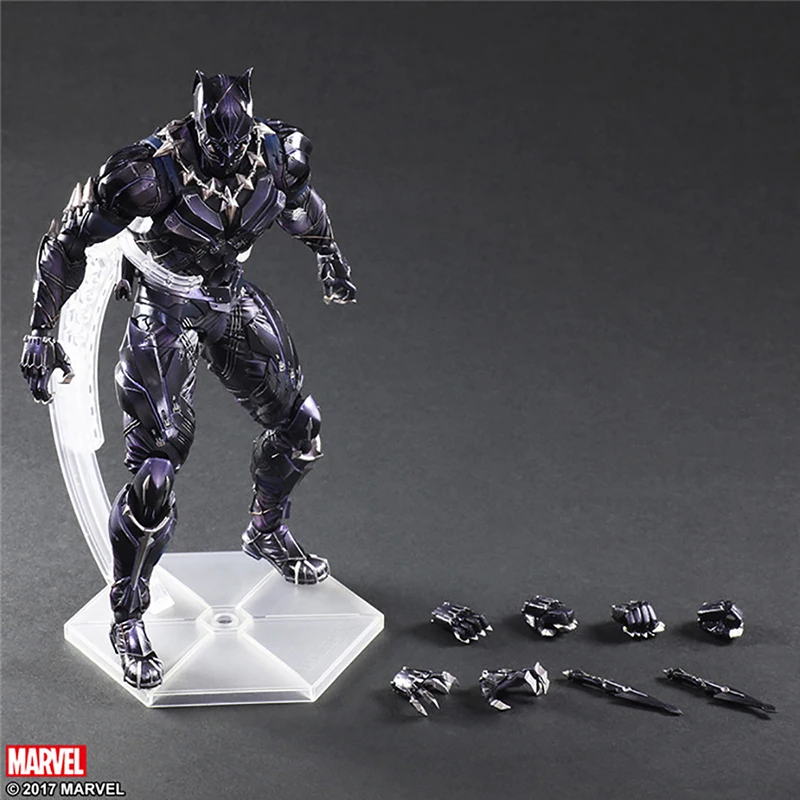 

Marvel Original Genuine Red Label Play Arts Kai Black Panther Action Figure Anime Collectable Model Toy Doll Gifts
