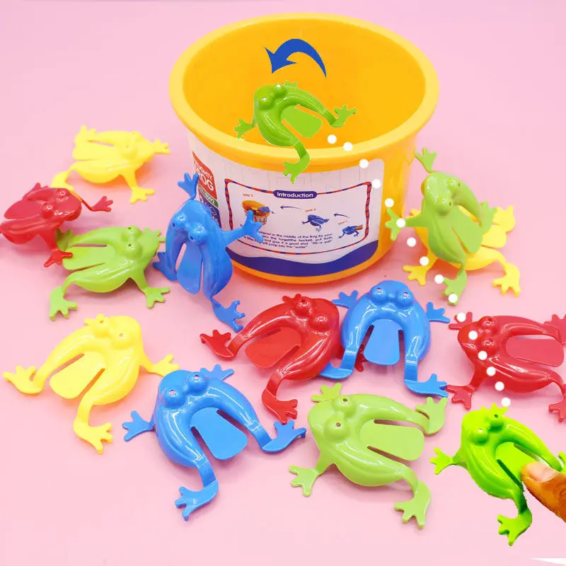 

16Pcs Jumping Frog Bounce Fidget Toys for Kids Novelty Assorted Stress Reliever Toys for Children Birthday Gift Party Favor Cute