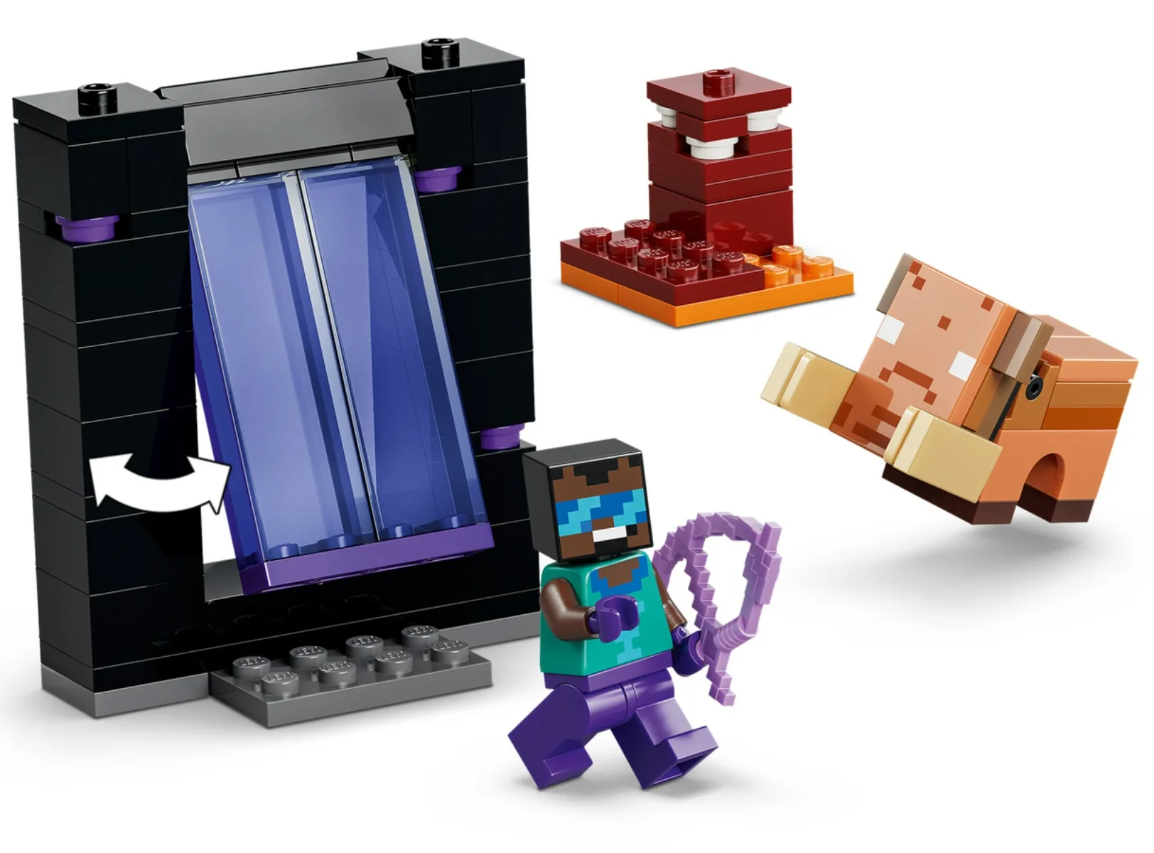 Фото ЛЕГО ®   Транспорт в Майнкрафте ®   Игровой набор Nether & End Portal Journey (21584) для мальчиков и девочек 7+, подарок на день рождения, 192 детали №3