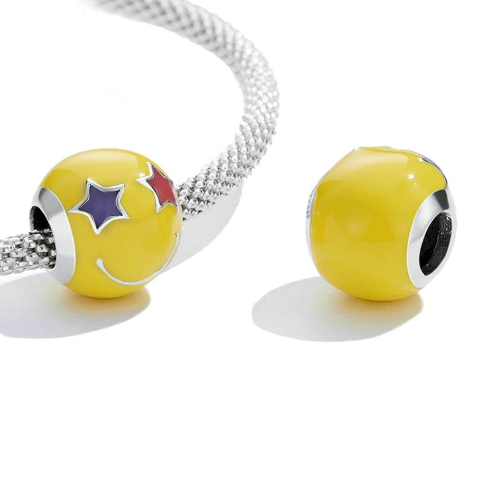 Pendentif en argent regardé 925 pour femme, goutte à goutte d'huile de poisson mignon, pendentif visage souriant, bracelet de personnalité exécutif bricolage, cadeau de fête d'anniversaire 2