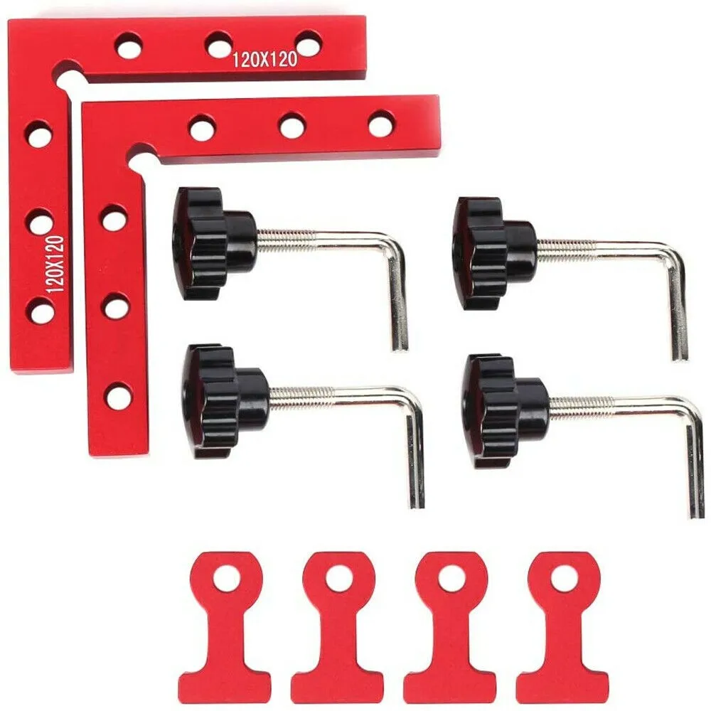 

90 Degrees L-type Angle Clamps Aluminum Alloy Square Angle Clamps 100/120/140/160mm For Wood Metal Welding Woodworking Tools