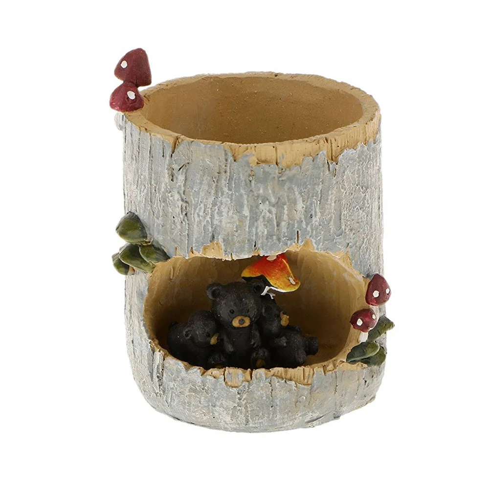 

Black Bear Flower Sedum Succulent Pot Planter Bonsai Trough Box Plant Bed Office Home Garden Pot Decor