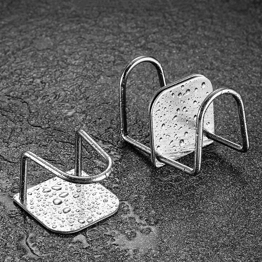 

Punch-free Sponge Drain Rack Stainless Steel Self Adhesive Kitchen Sink Sponges Drying Rack Holder Kitchen Bathroom Storage Hook