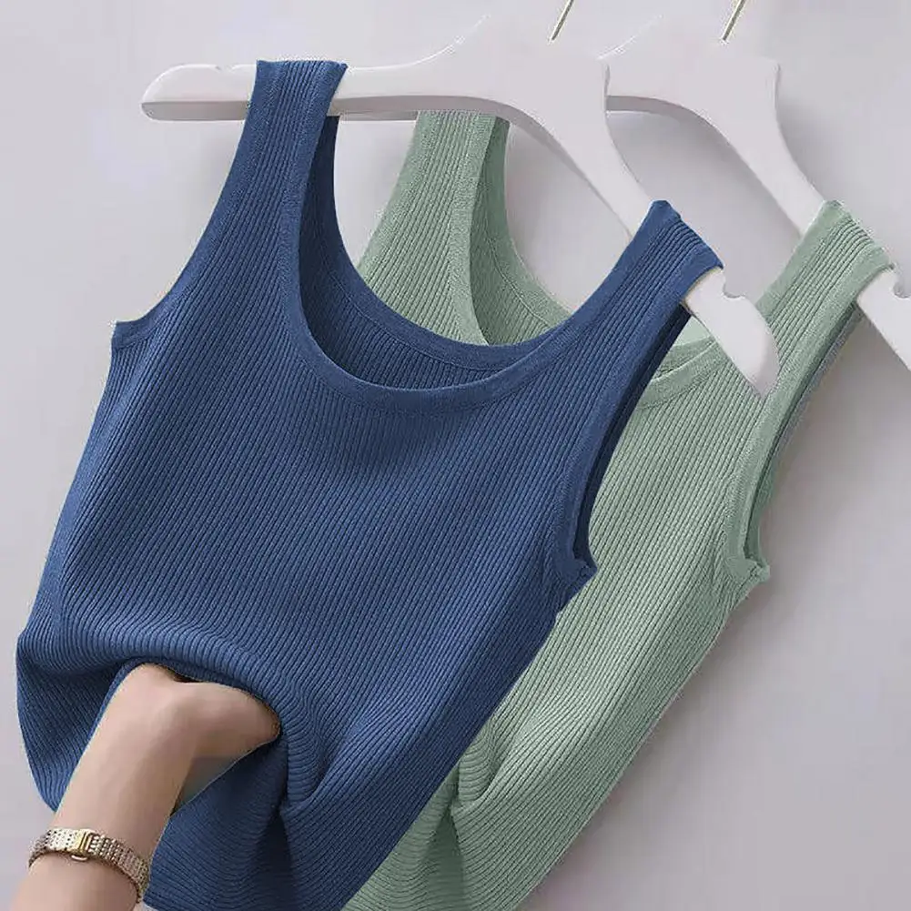 

Stylish Women Tank Top Anti-pilling Women Summer Vest Versatile Summer Washable Anti-fade Oversized Tank Top Daily Wear