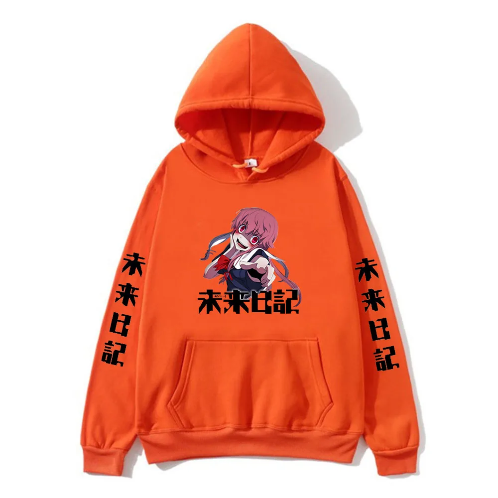 

Mirai Nikki Future Diary Anime Hoodie Manga Sweatshirt Kawaii Cartoon Boys/girls Clothes Long-sleeved Harajuku Casual Streetwear