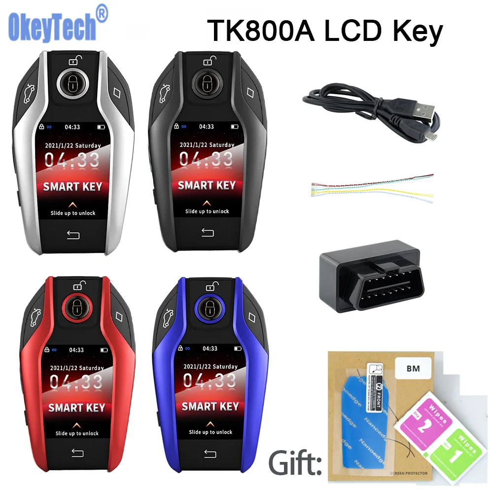 

Korean/Russian Universal TK800A Boutique Smart Remote Key LCD Screen Newest TK800 For Hyundai/Audi/Ford/BMW/Benz/Toyota/Porsche