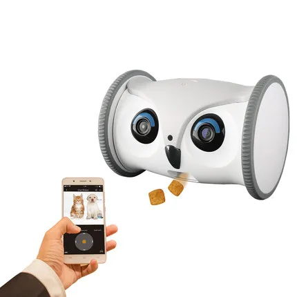 

Factory direct sales owl shape remote control intelligent pet feeding toys