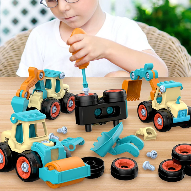 

Diy Demontage Techniek Auto Bouwsteen Educatief Kinderen Puzzel Speelgoed Voor Kinderen Moer Montage Voertuig Graafmachine Jonge