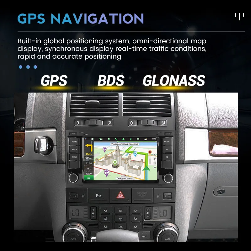Автомобильный DVD-плеер MEKEDE 7 дюймов 2DIN Android с Навигатором для VW Volkswagen Touareg Transporter T5