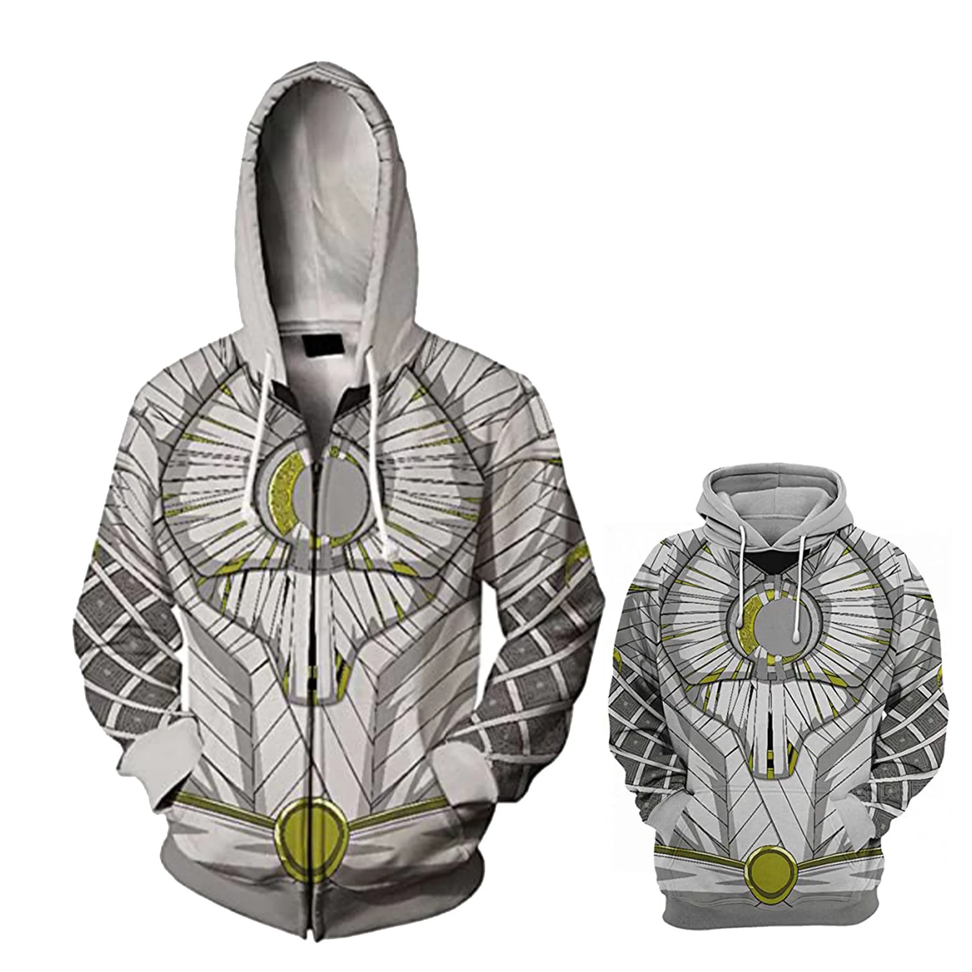 

Moon Knight Cosplay Hoodie 3D Printed Hooded Sweatshirt Men Women Jacket Coat Halloween Outfit Costume