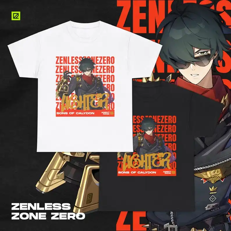 Рубашка уличная легкая с тематикой Zenless Zone Zero ZZZ Otaku футболка унисекс аниме одежда