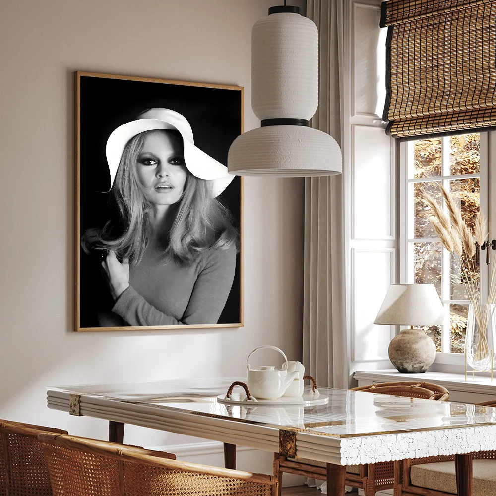 Brigitte Bardot Whitepaper Poster HD Quality Wall Art Painting Study Room Decor