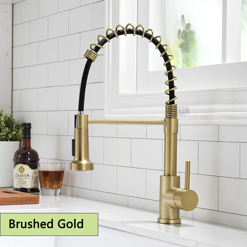 

Кухонный кран MELLRAIN из нержавеющей стали матовый никель, черный, матовый золотой