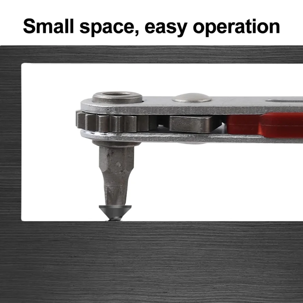 

1pc Mini Ratchet Wrench Flat Head Hexagon Torx Bidirectional Control Screwdriver For 1/4" Drive Sockets Screwdriver Drill Bits